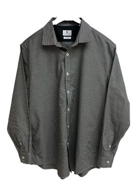 Ryan Seacrest Distinction Men's Charcoal Button-Up Dress Shirt